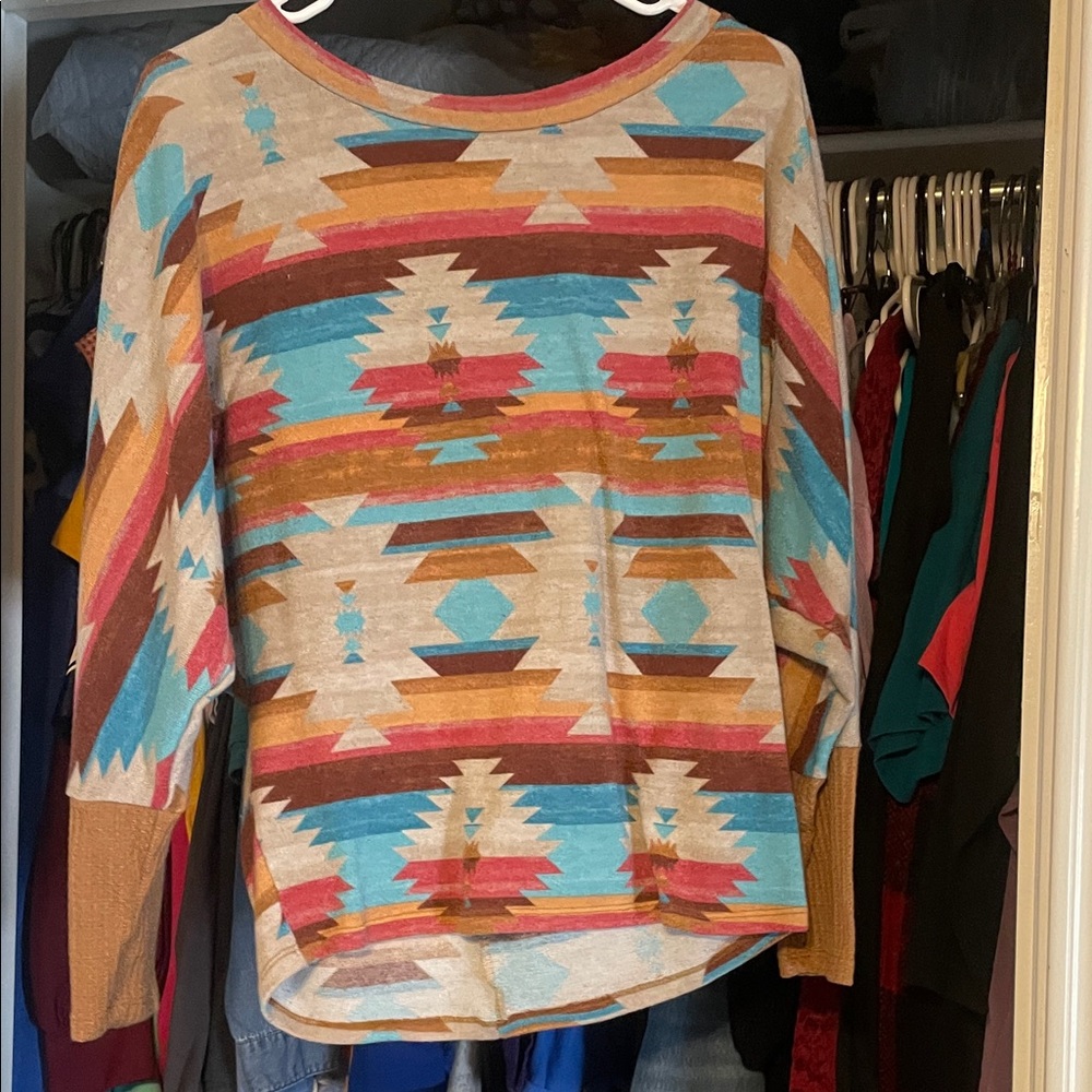 Colorful Geometric Pattern Sweater